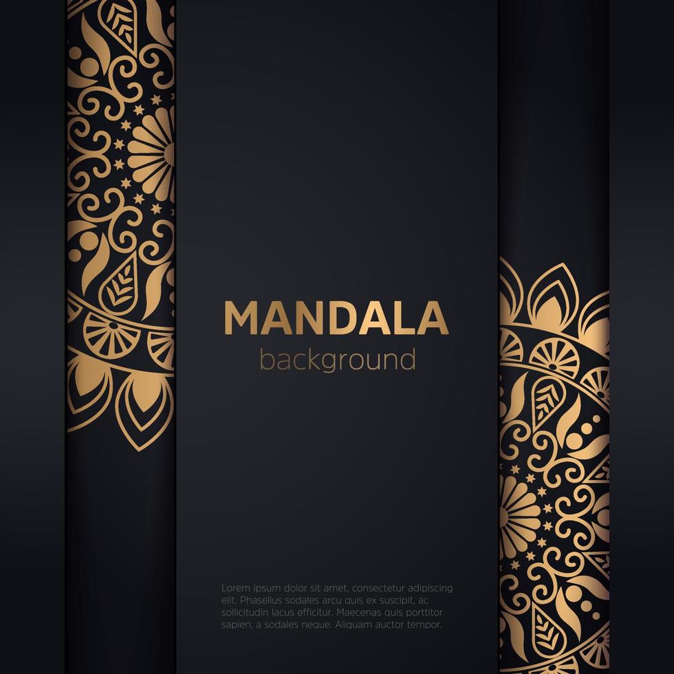 Luxus-Mandala-Hintergrund mit goldenem Arabeskenmuster. verzierung elegante einladung hochzeitskarte , einladen , hintergrund abdeckung banner illustration kastanienbraune farbe vektor design.