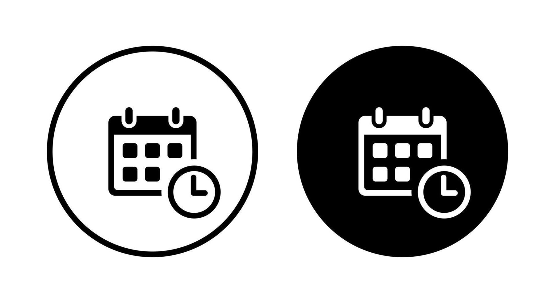 kalender, datum ikon vektor isolerat på cirkel bakgrund