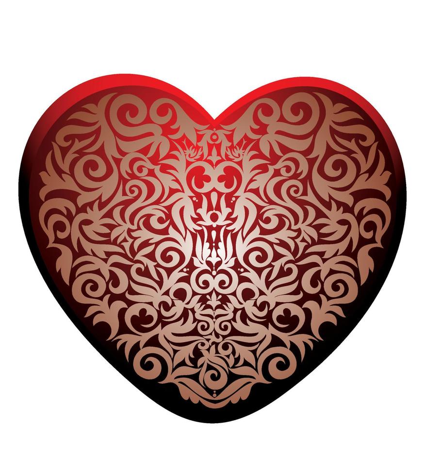 röd hjärta som en symbol av kärlek vektor