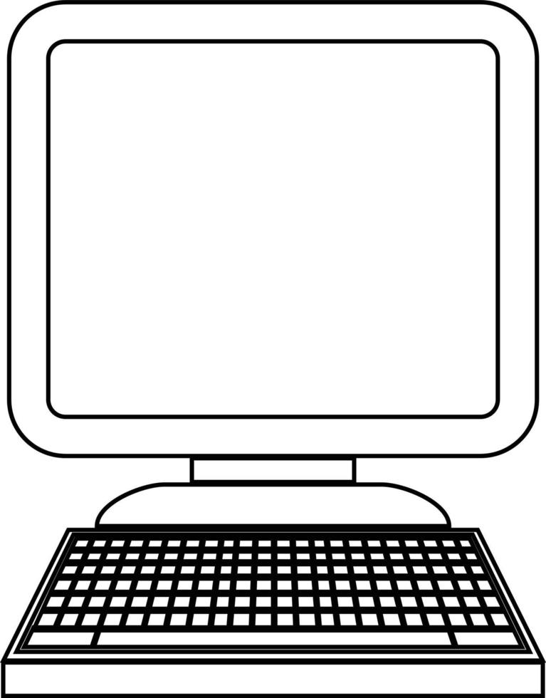 vektor ikon illustration av en dator