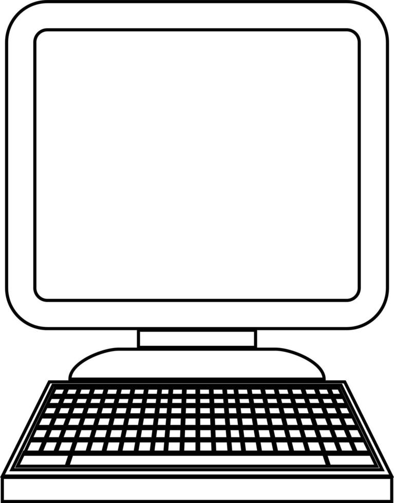 Vektorsymbolillustration eines Computers vektor