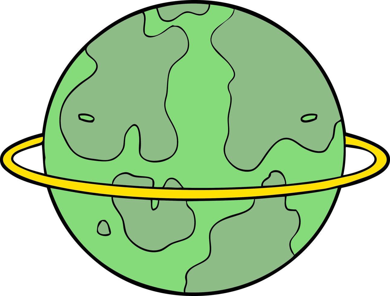 tecknad serie utomjording planet vektor