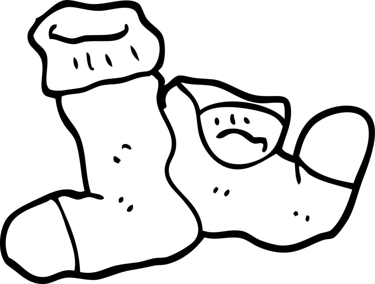 schwarz-weiße Cartoon-Socken vektor