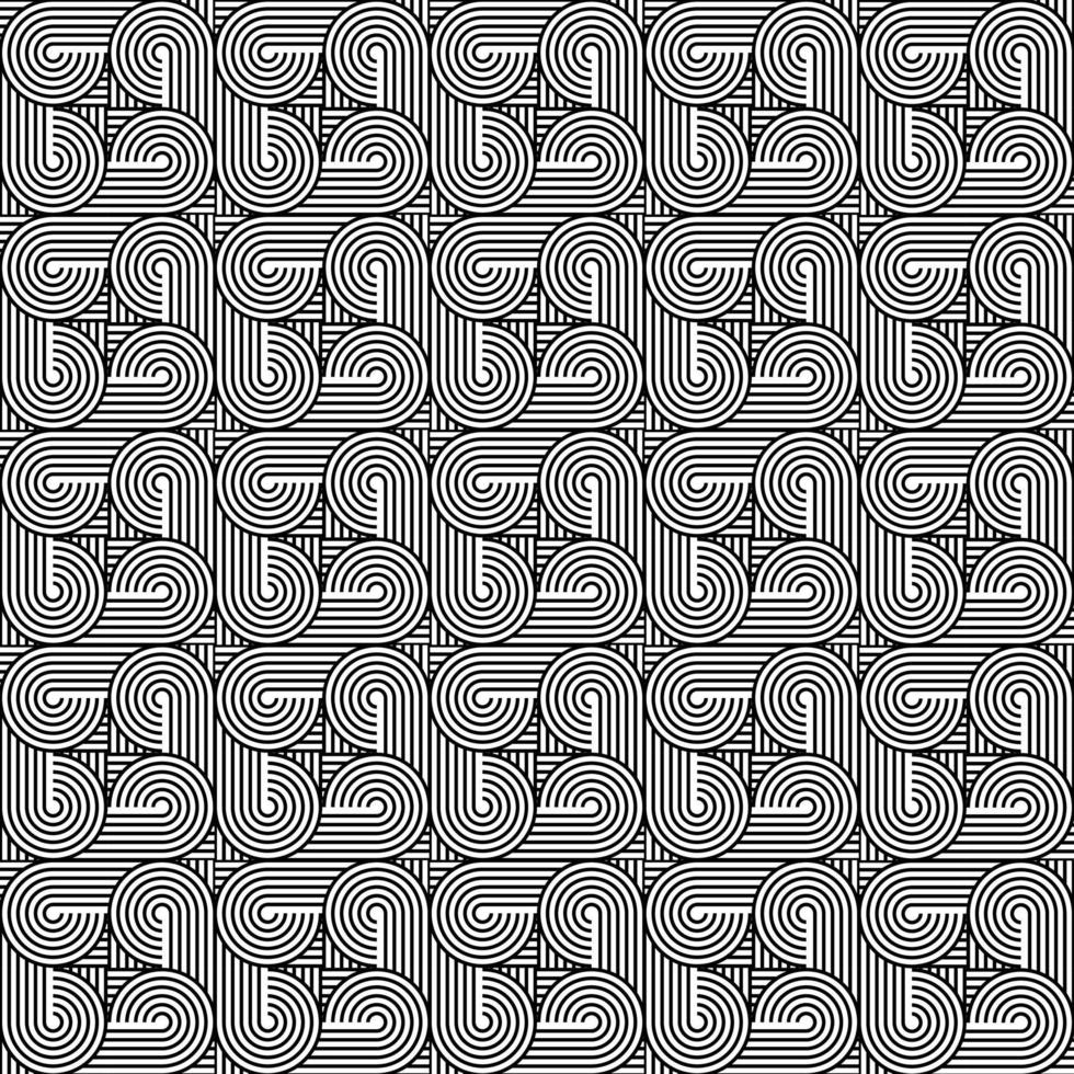 sömlös virvla runt mönster cirkel geometrisk textur. vektor illustration.