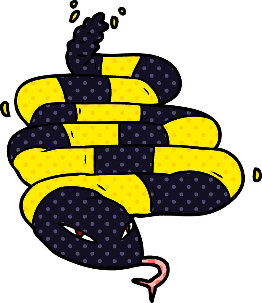 tecknad giftig orm vektor