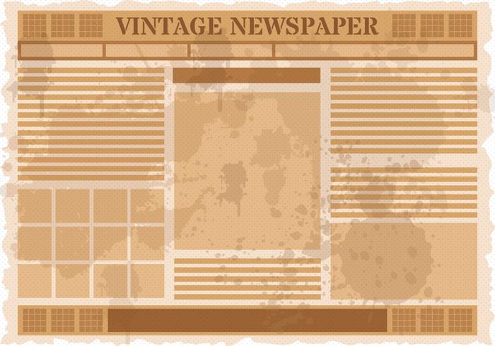 Vintage Old Newspaper Vector