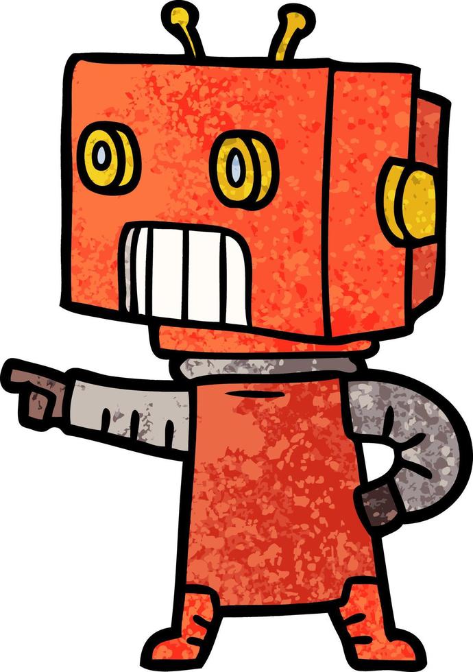 Cartoon-Roboter-Figur vektor