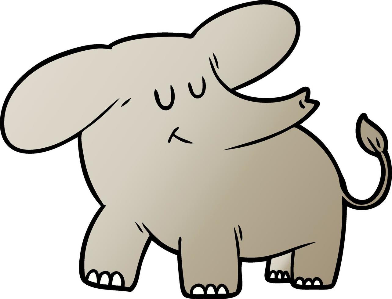 Zeichentrickfigur Elefant vektor