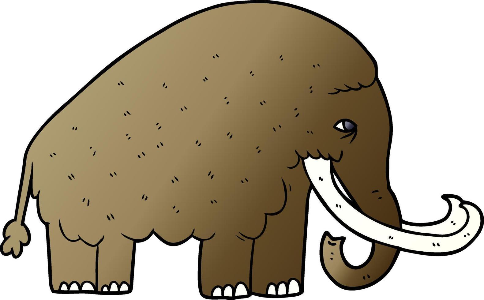 Mammut-Zeichentrickfigur vektor