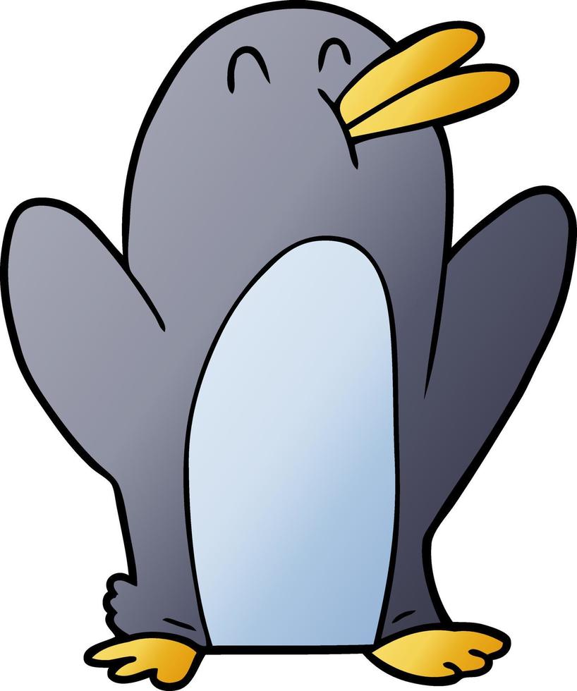 tecknad serie pingvin karaktär vektor
