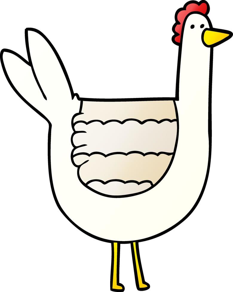 tecknad serie kyckling karaktär vektor