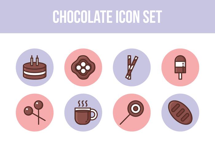 Gratis Choklad Icon Set vektor