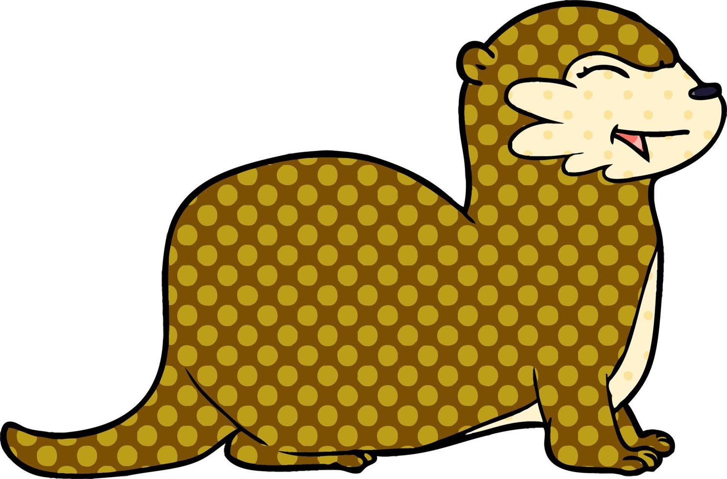Lachender Otter-Cartoon vektor