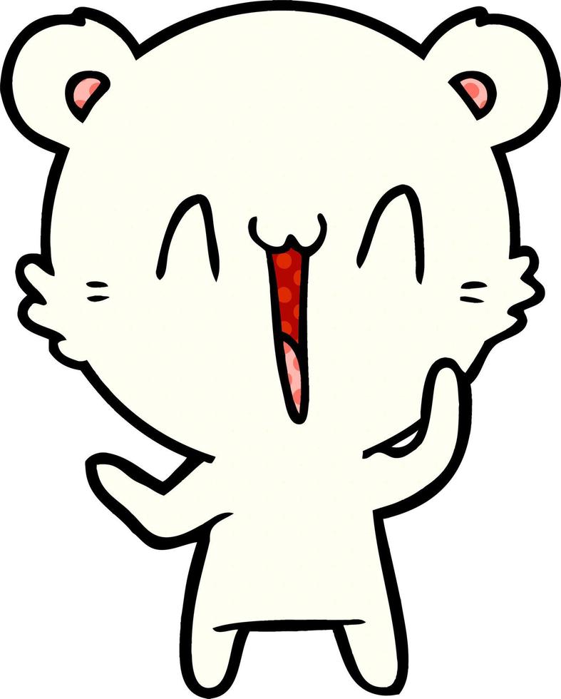 Lachender Eisbär-Cartoon vektor