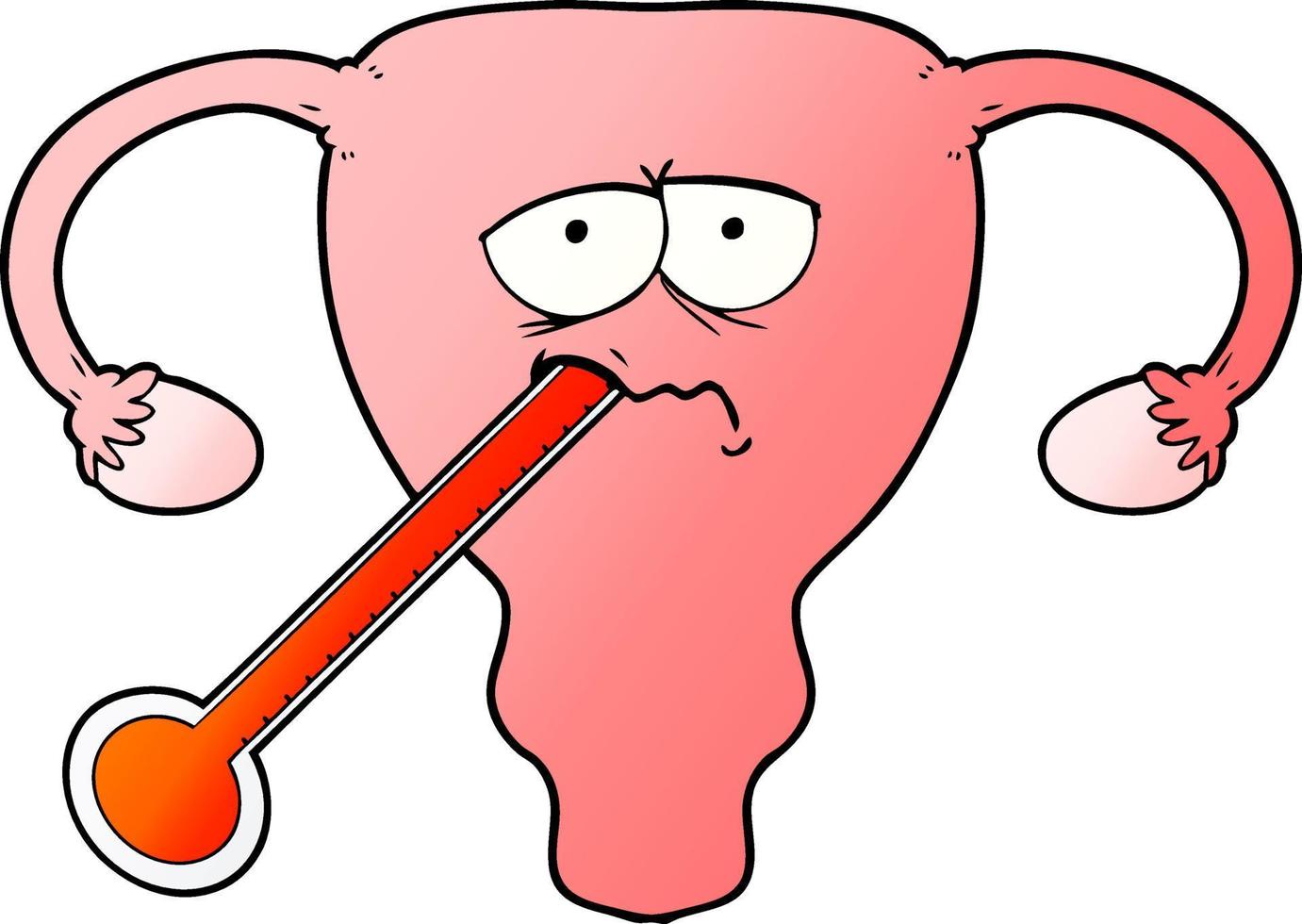 Cartoon schlecht Gebärmutter vektor
