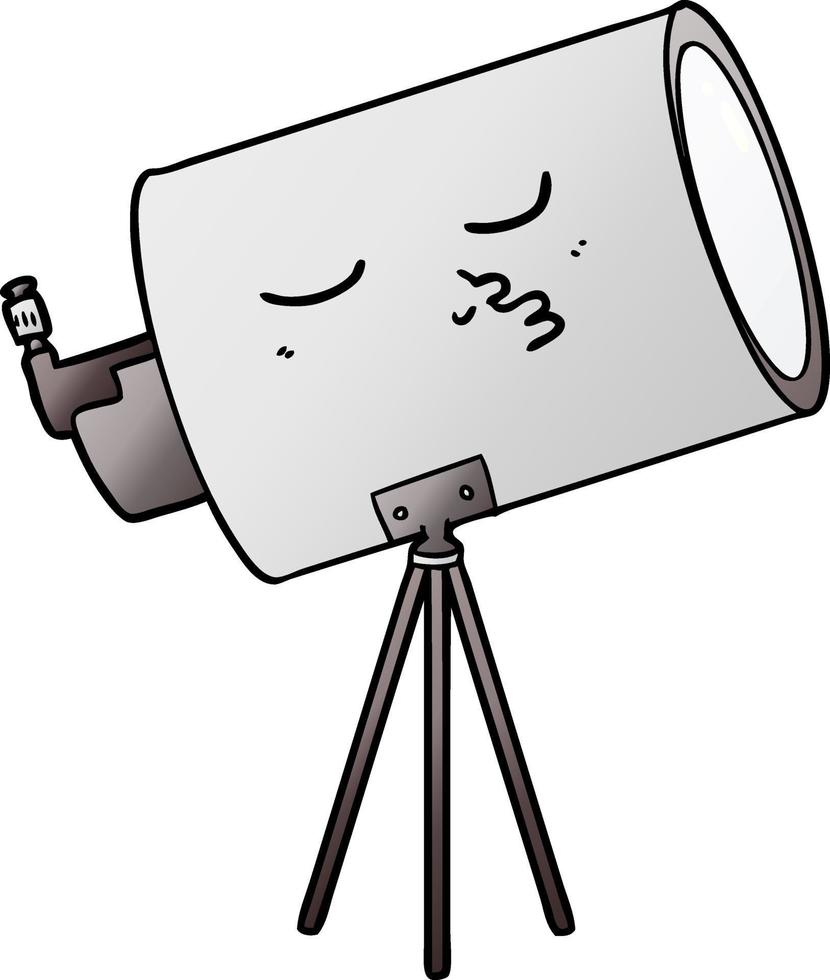 Cartoon-Teleskop mit Gesicht vektor