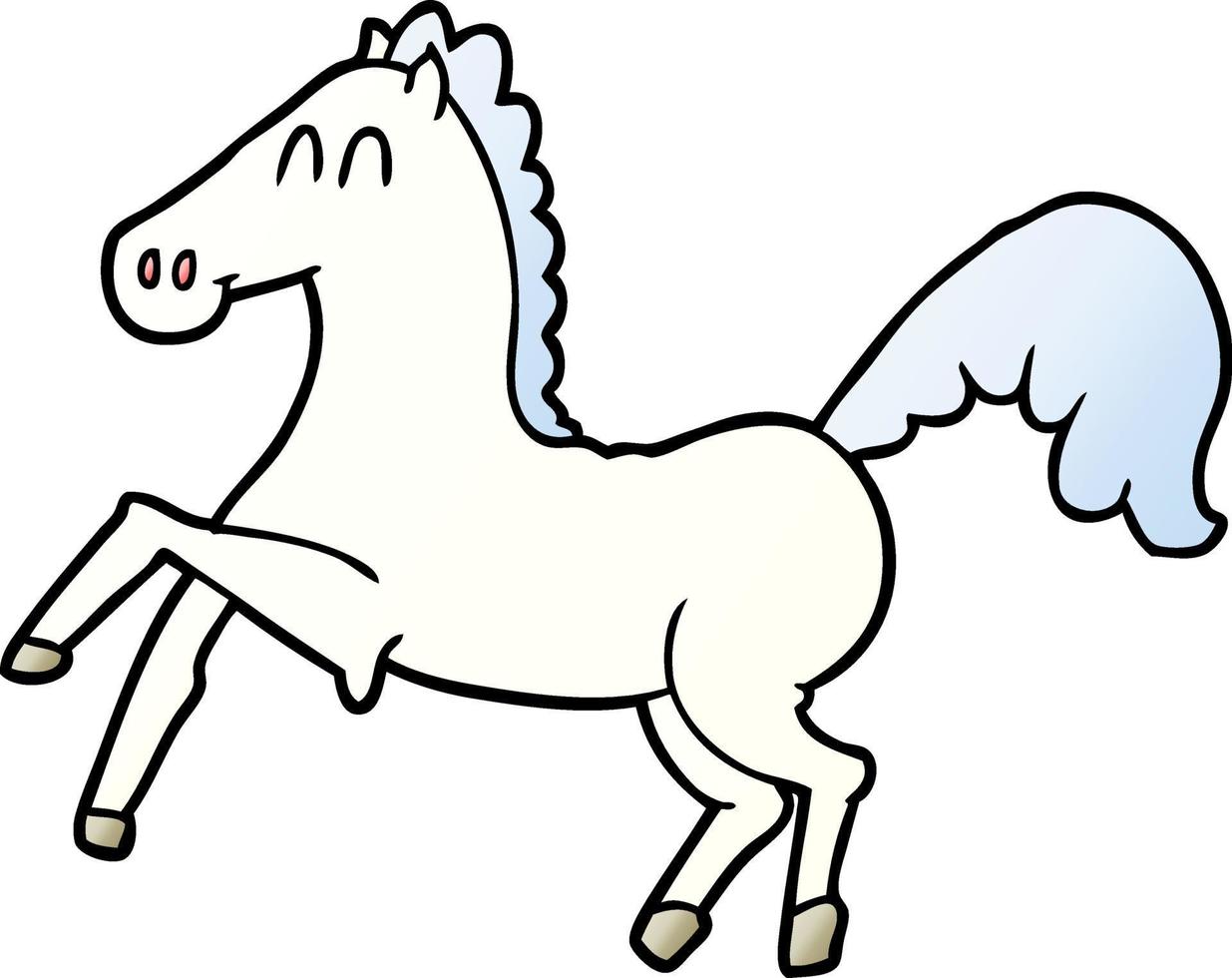 Cartoon-Pferd, das sich aufrichtet vektor
