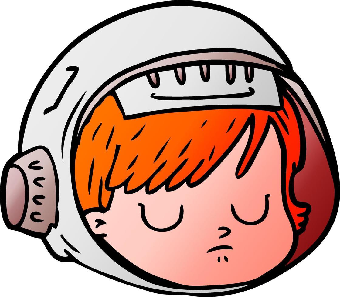 Cartoon-Astronautengesicht vektor