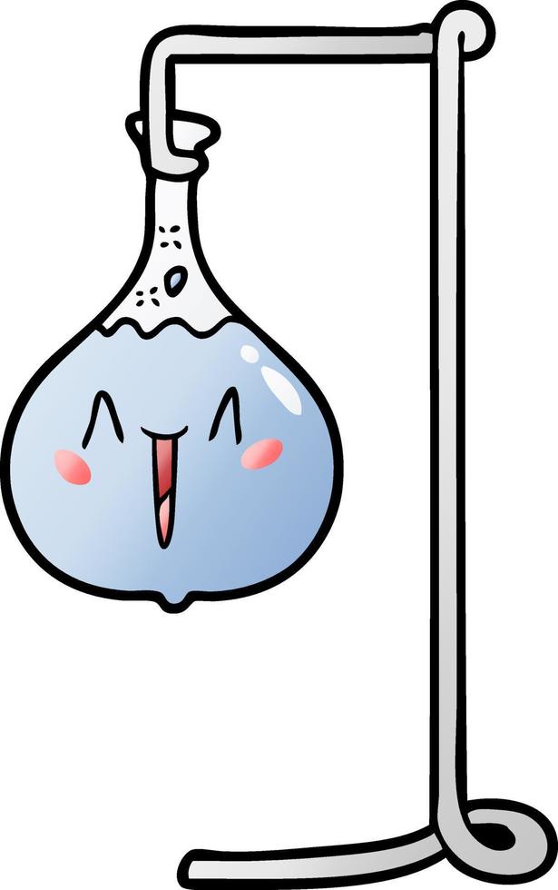 glückliches Cartoon-Wissenschaftsexperiment vektor