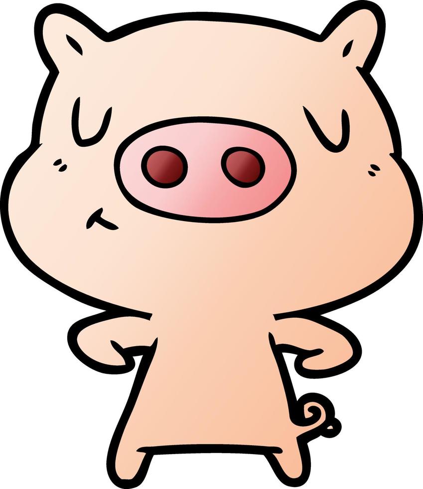 Cartoon-Inhalt Schwein vektor