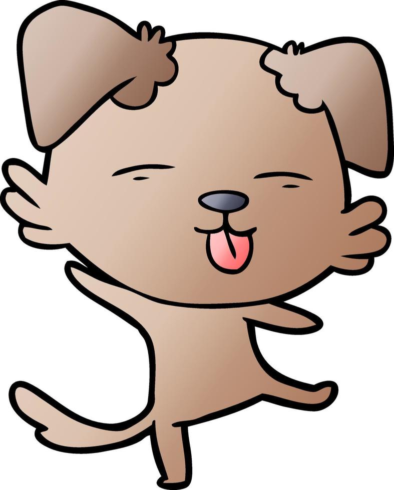 Cartoon tanzender Hund vektor