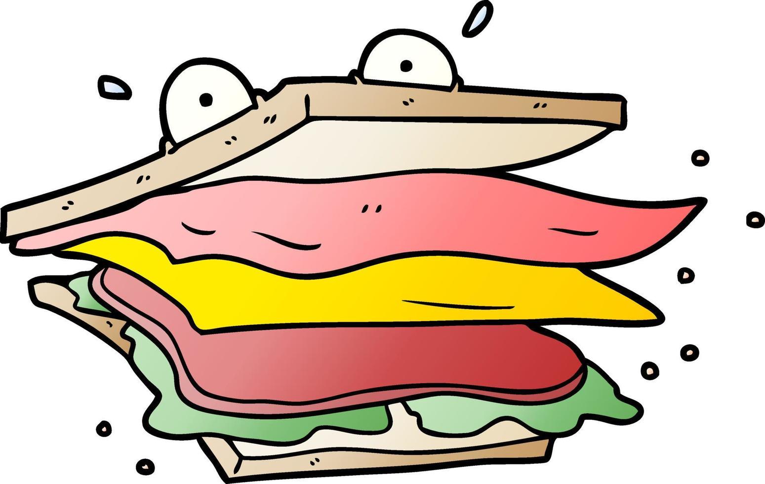smörgås tecknad serie karaktär vektor