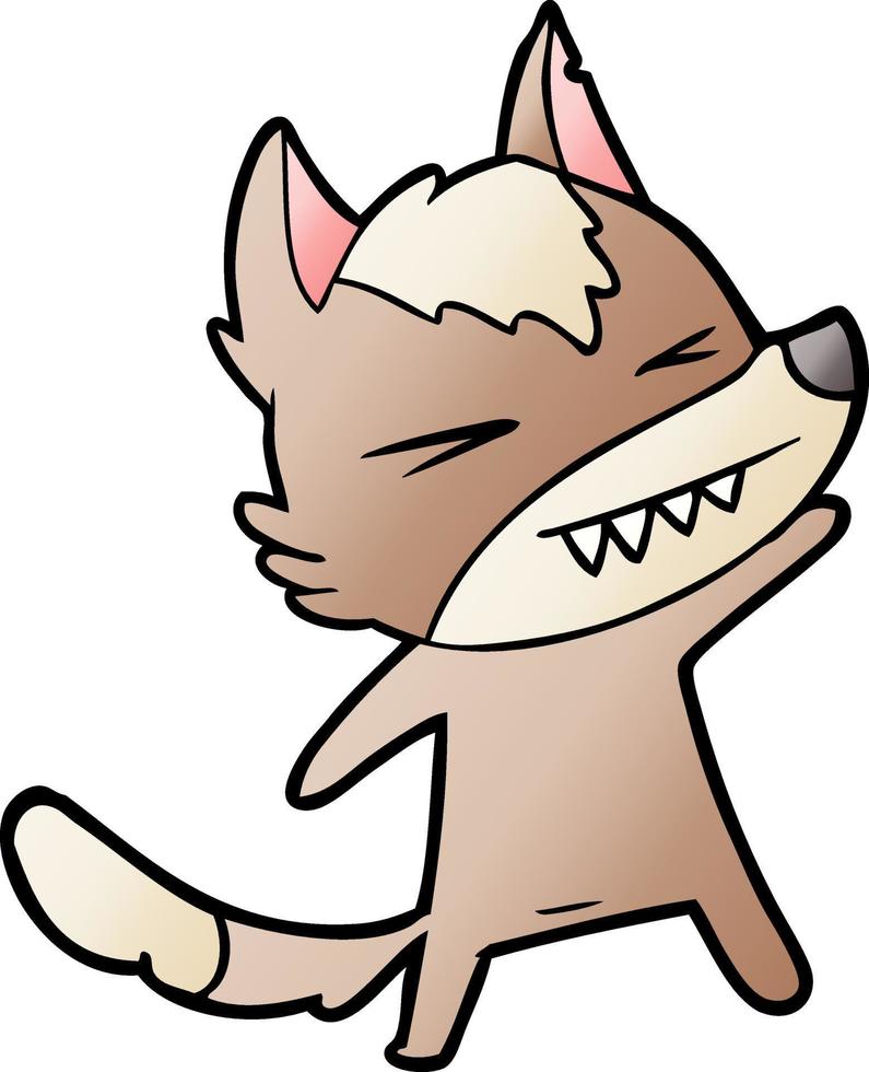 Wütender Wolf-Cartoon vektor