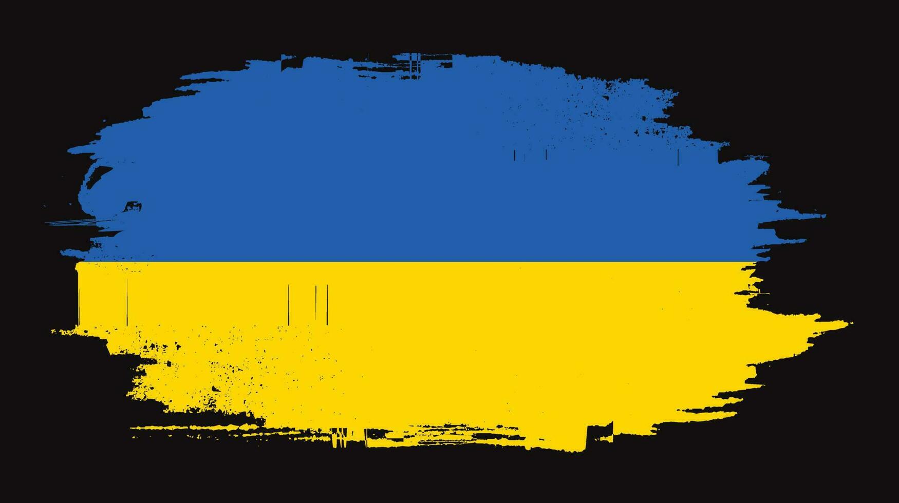 neue spritzer grunge textur ukraine flag design vector