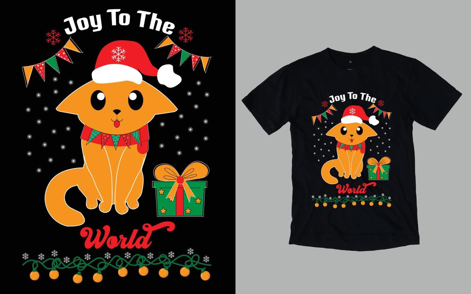 weihnachtstag typografie und grafisches t-shirt-design vektor