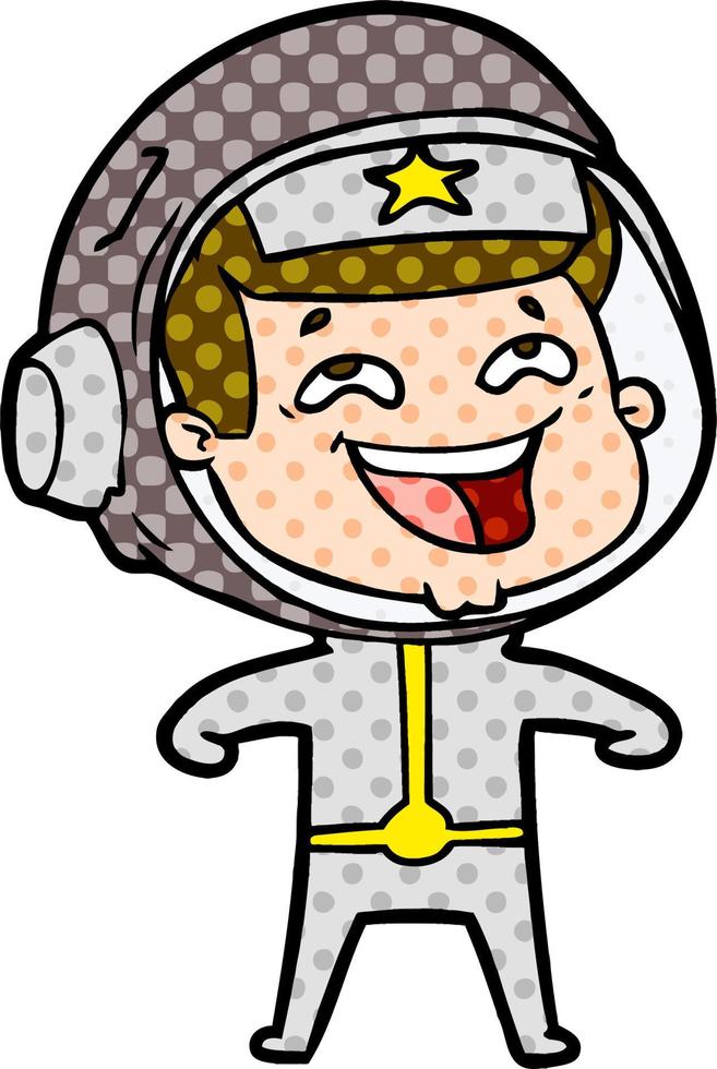 Cartoon lachender Astronaut vektor