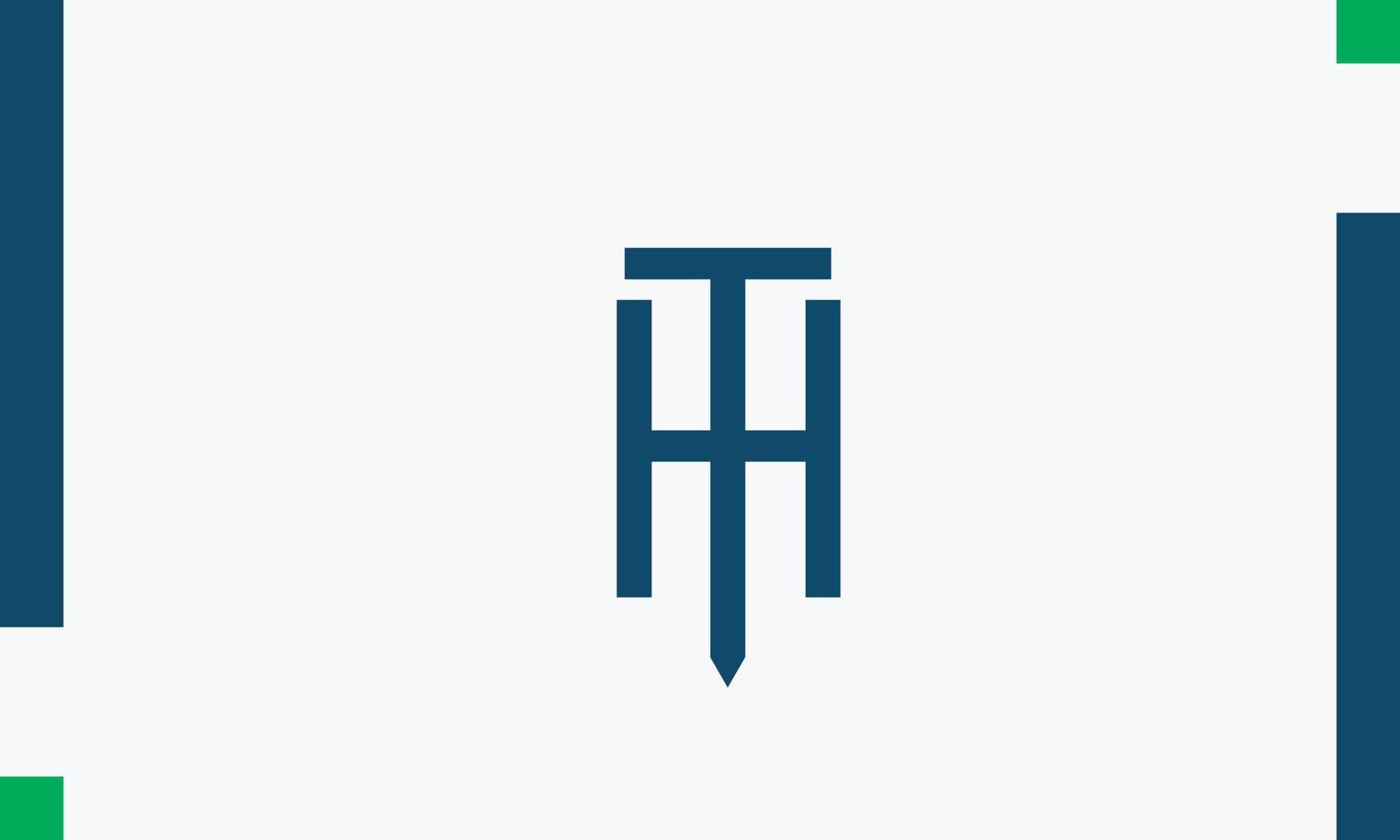 alfabetet bokstäver initialer monogram logotyp th, ht, t och h vektor
