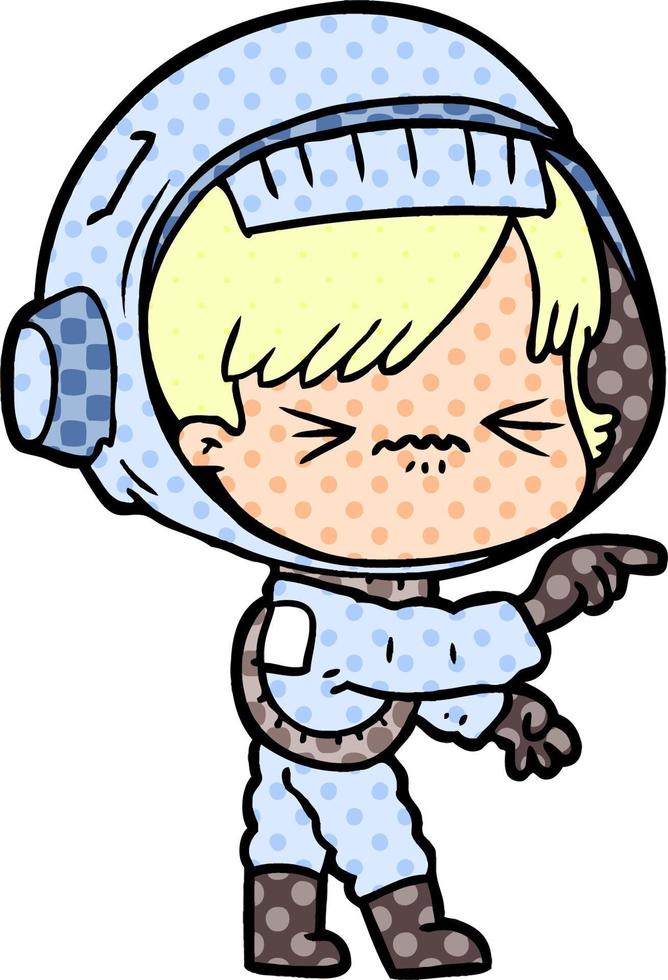 Cartoon-Astronautin vektor