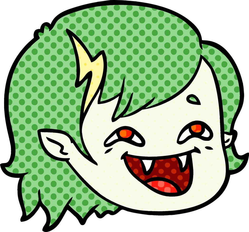 Cartoon-Vampir-Mädchen-Gesicht vektor