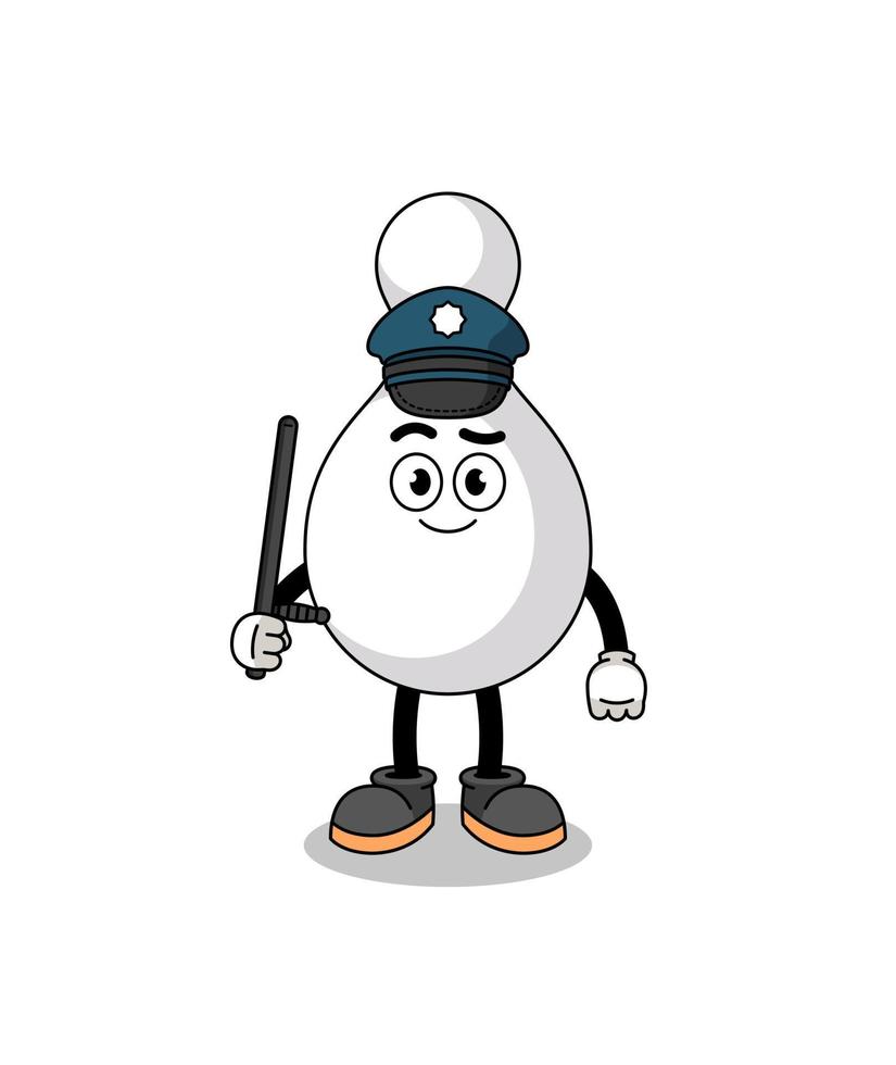 Cartoon-Illustration der Bowling-Pin-Polizei vektor