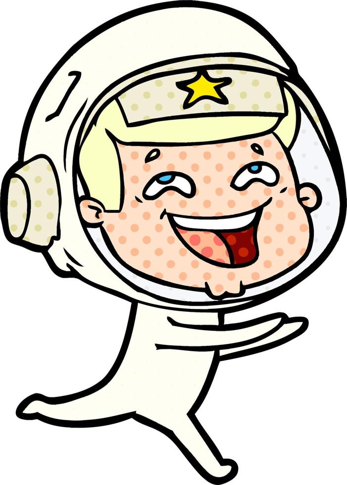 Cartoon lachender Astronaut vektor