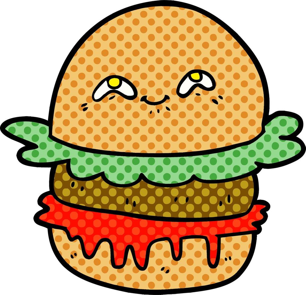 Cartoon-Fast-Food-Burger vektor