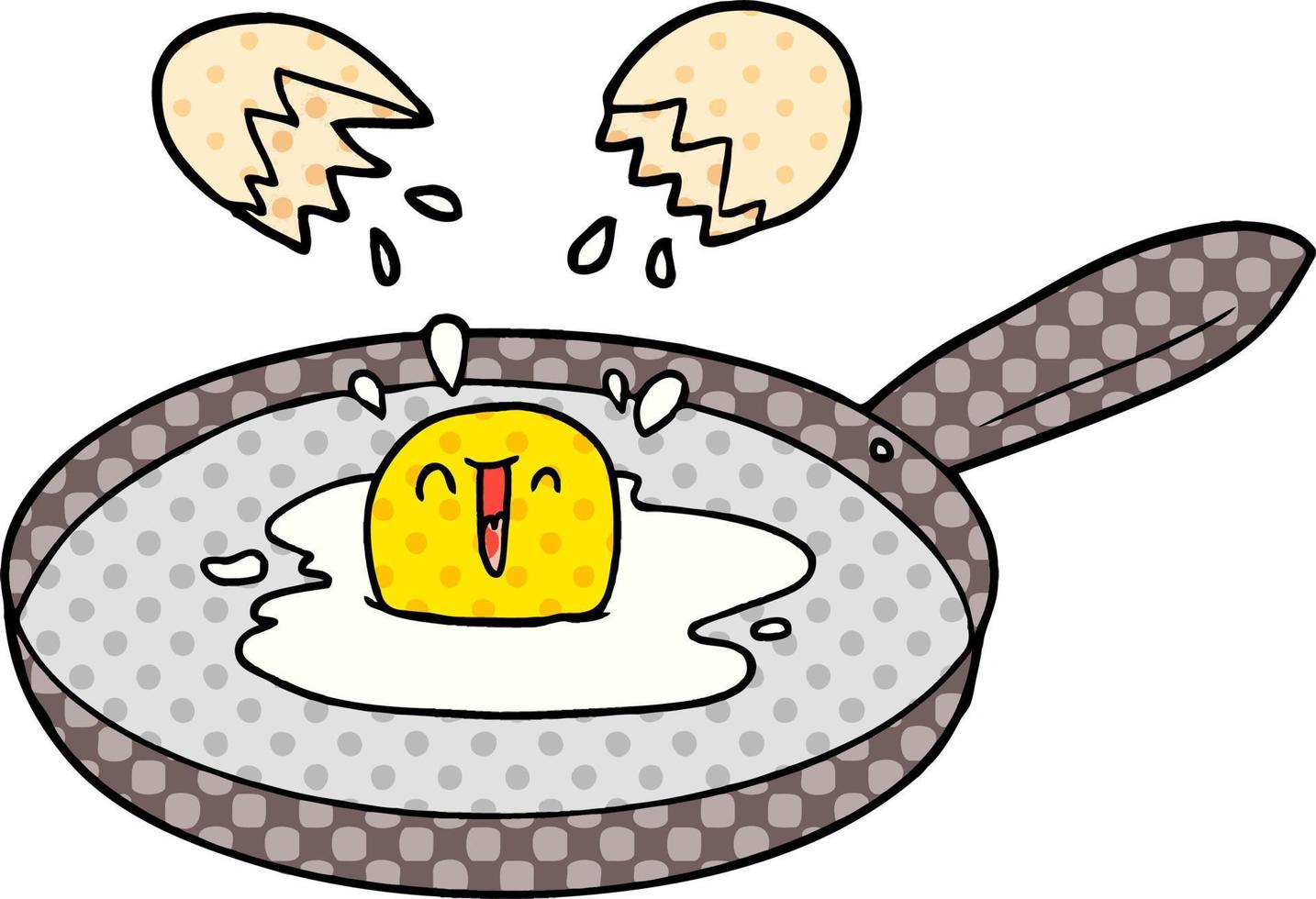 tecknad serie ägg fräsning vektor