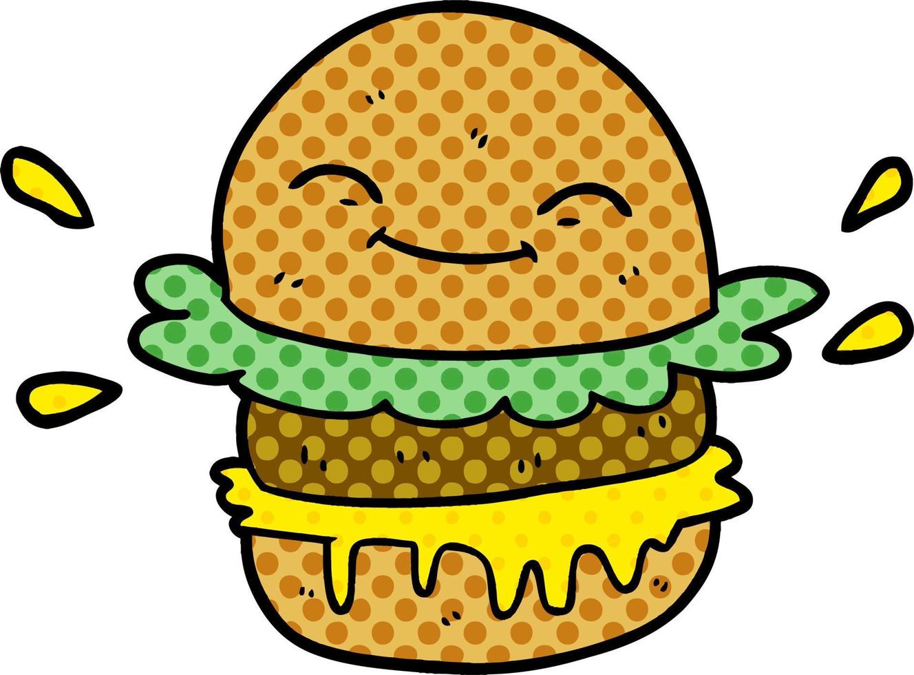 Cartoon-Fast-Food-Burger vektor