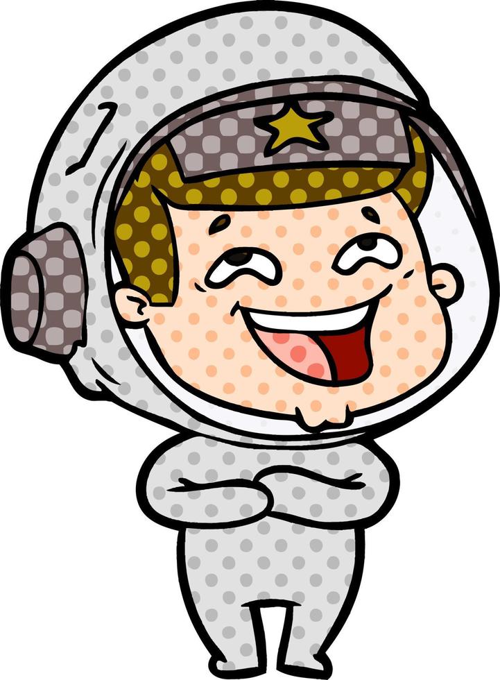 Cartoon lachender Astronaut vektor