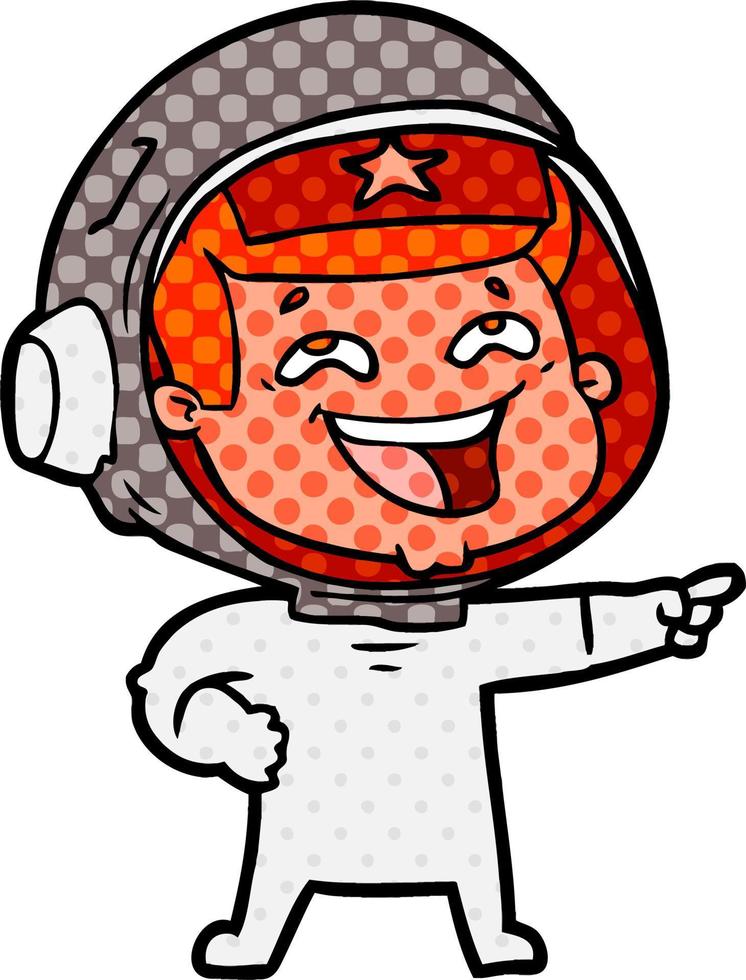 Cartoon lachender Astronaut vektor