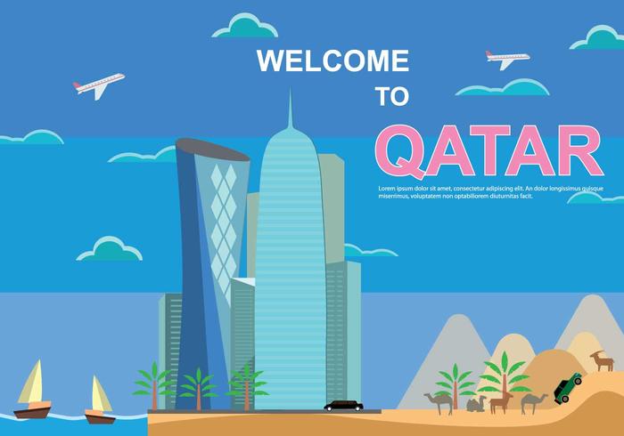 Gratis Qatar Illustration vektor