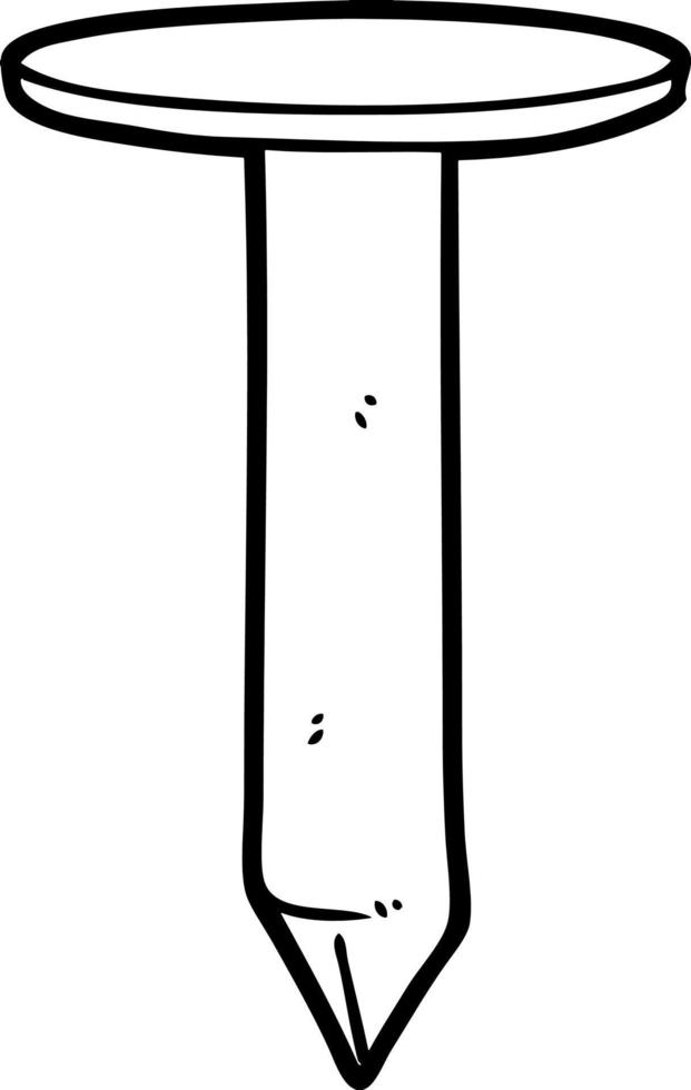 linje teckning tecknad serie nagel vektor