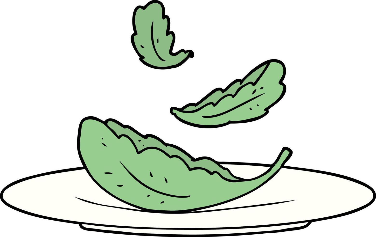 Cartoon-Salatblätter vektor