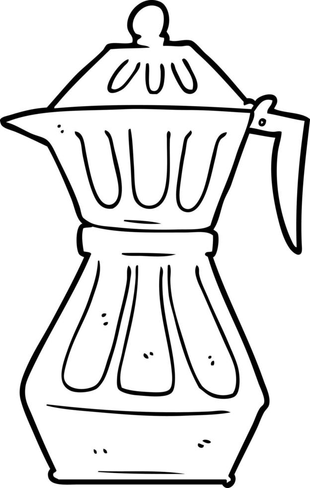 tecknad serie espresso pott vektor