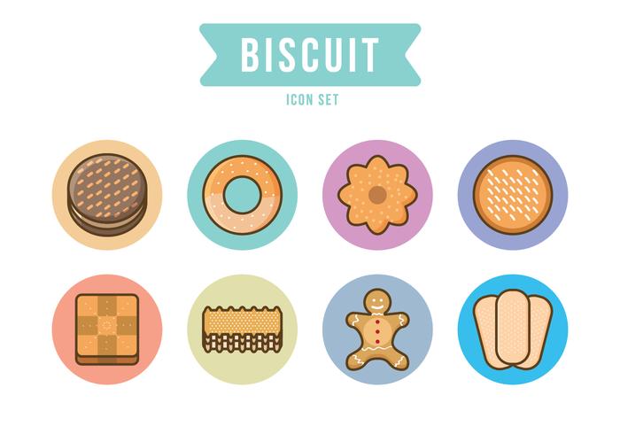 Gratis Cookie Icon Set vektor