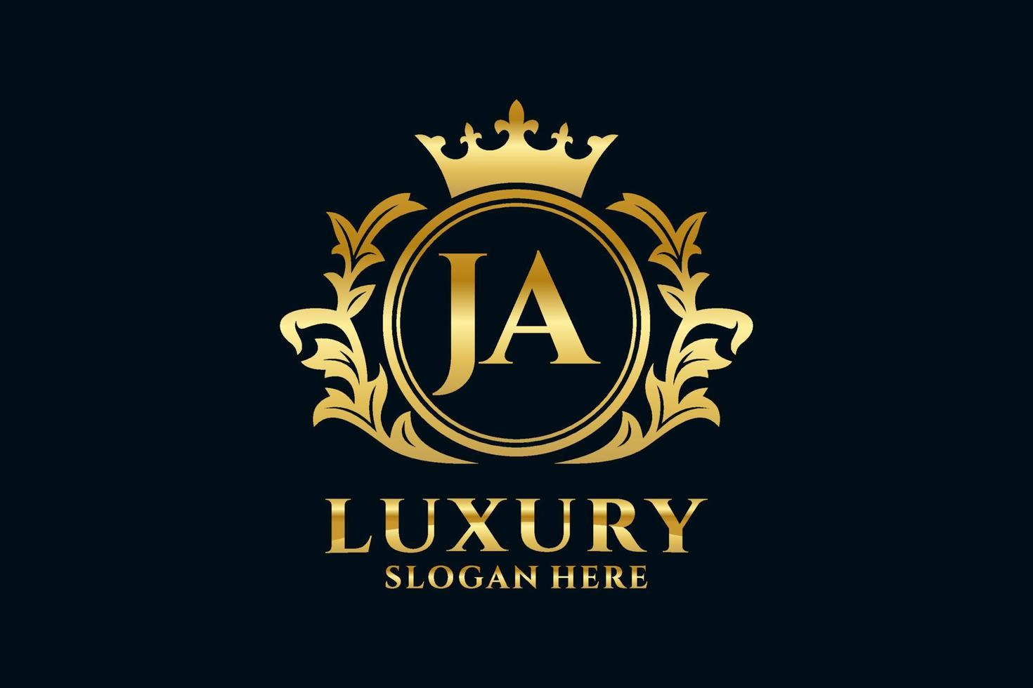Royal Luxury Logo-Vorlage mit anfänglichem Ja-Buchstaben in Vektorgrafiken für luxuriöse Branding-Projekte und andere Vektorillustrationen. vektor