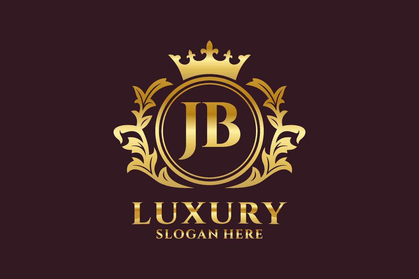 Anfangsbuchstabe JB Royal Luxury Logo Vorlage in Vektorgrafiken für luxuriöse Branding-Projekte und andere Vektorillustrationen. vektor