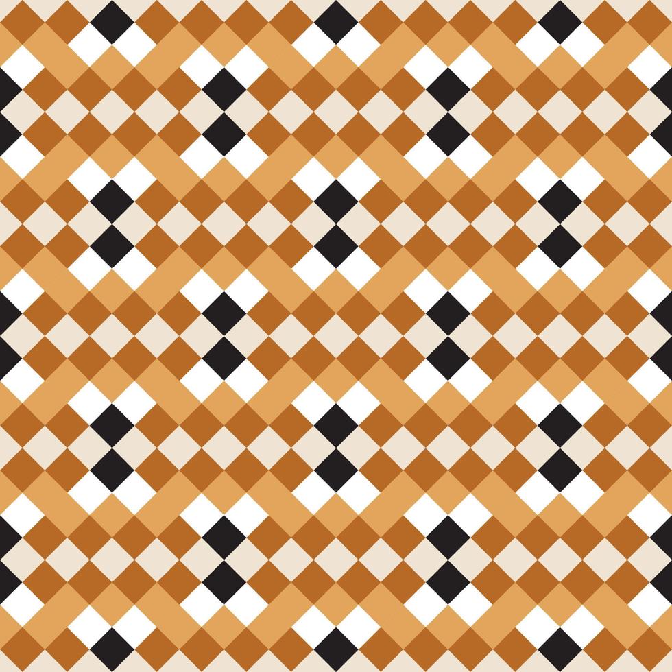 sömlös geometrisk mönster på beige med brun, svart och vit romber. perfekt för strö, bordsduk, vaxduk eller scarf textil- design. vektor