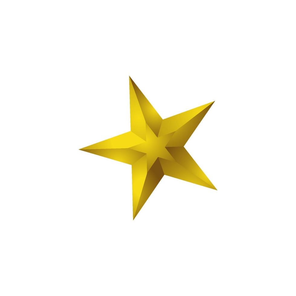 Stern-Symbol. goldenes Stern-Logo. Stern-Vektor-Illustration. vektor