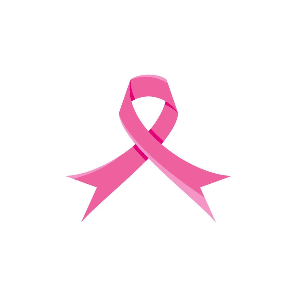 kvinnor bröst cancer logotyp med rosa band vektor